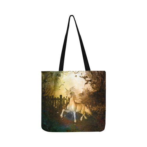 White unicorn in the night Reusable Shopping Bag Model 1660 (Two sides)