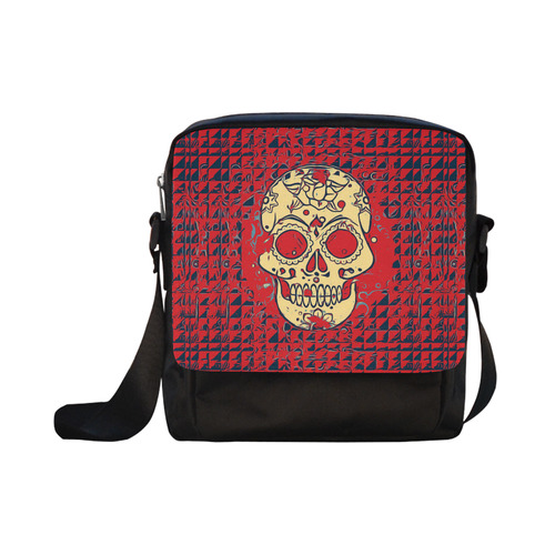 Trendy Skull 5171A by JamColors Crossbody Nylon Bags (Model 1633)