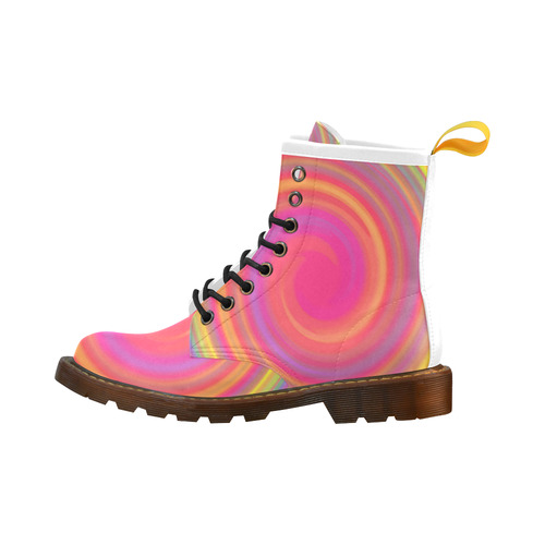 Rainbow Swirls High Grade PU Leather Martin Boots For Men Model 402H