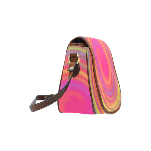 Rainbow Swirls Saddle Bag/Small (Model 1649) Full Customization