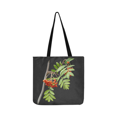Rowan tree plant watercolor Reusable Shopping Bag Model 1660 (Two sides)
