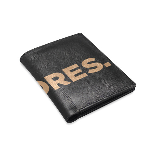 Whores gold logo wallet Men's Leather Wallet (Model 1612)