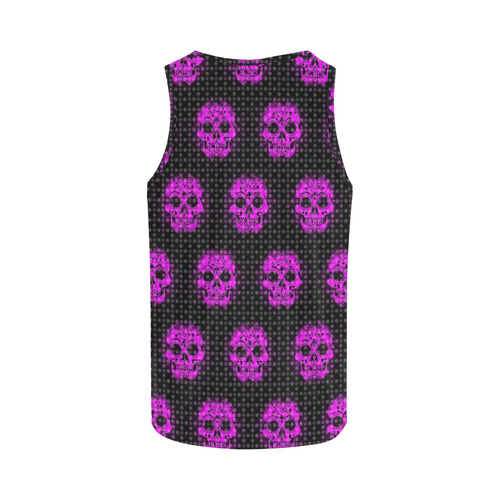 skulls and dotts, pink by JamColors All Over Print Tank Top for Women (Model T43)