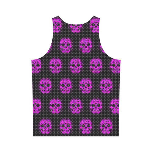 skulls and dotts, pink by JamColors All Over Print Tank Top for Men (Model T43)