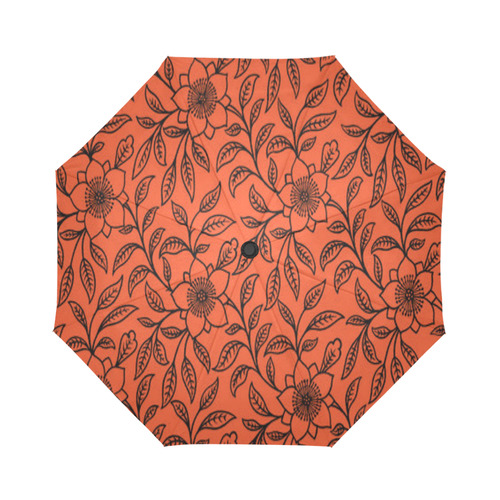 Vintage Lace Floral Flame Auto-Foldable Umbrella (Model U04)