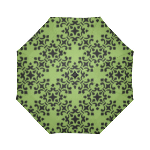 Greenery Damask Auto-Foldable Umbrella (Model U04)