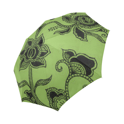 Greenery Floral Auto-Foldable Umbrella (Model U04)