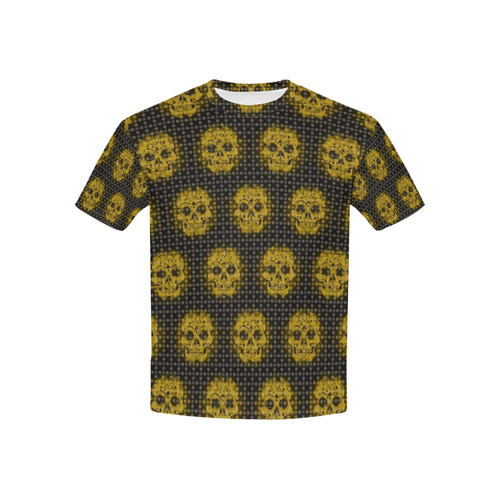 skulls and dotts,golden by JamColors Kids' All Over Print T-shirt (USA Size) (Model T40)