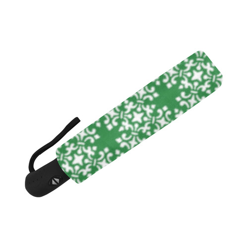 Green Damask Auto-Foldable Umbrella (Model U04)