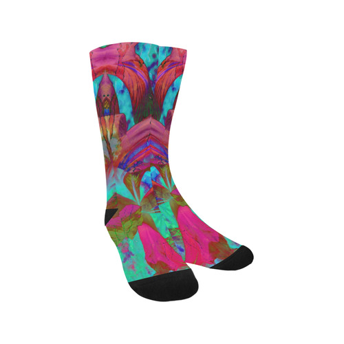 Abstractiris Blue by Martina Webster Trouser Socks