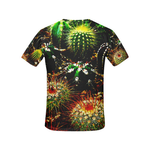 Cactus Plants All Over Print T-Shirt for Women (USA Size) (Model T40)