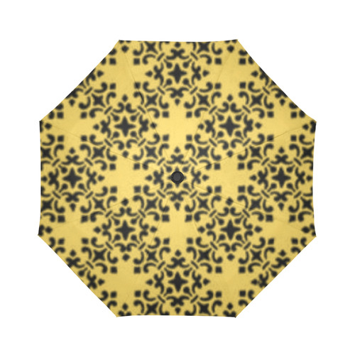 Primrose Yellow Damask Auto-Foldable Umbrella (Model U04)