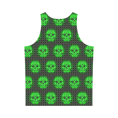 skulls and dotts, green by JamColors All Over Print Tank Top for Men (Model T43)