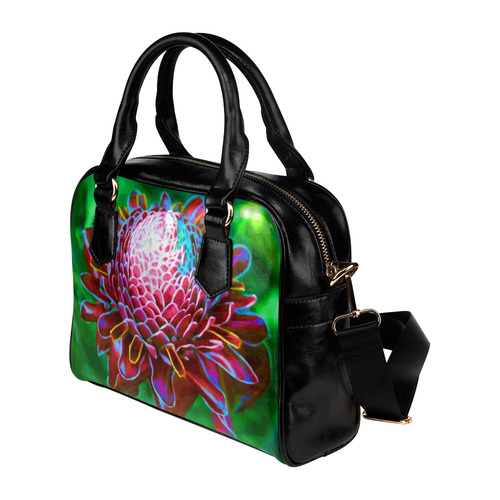 Tropical Floral Digital Painting Shoulder Handbag (Model 1634)