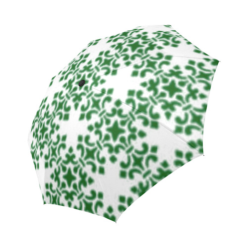 Green Damask Auto-Foldable Umbrella (Model U04)