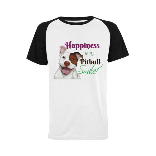 Hppiness Pitbull Men's Raglan T-shirt Big Size (USA Size) (Model T11)