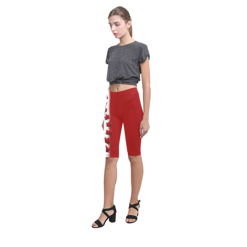 Canada Flag Leggings Capris Canada Pants Hestia Cropped Leggings (Model L03)