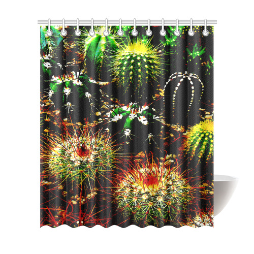 Cactus Plants Shower Curtain 72"x84"