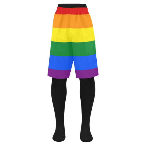 Gay Pride Rainbow Flag Stripes Men's Swim Trunk (Model L21)