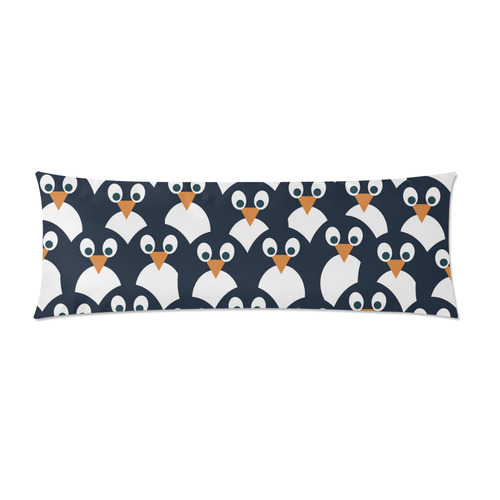 Penguin Pattern Custom Zippered Pillow Case 21"x60"(Two Sides)