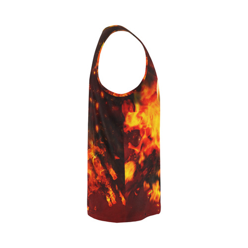 Amazing skull with fire All Over Print Tank Top for Men (Model T43)