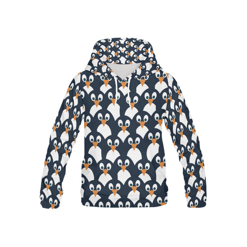 Penguin Pattern All Over Print Hoodie for Kid (USA Size) (Model H13)