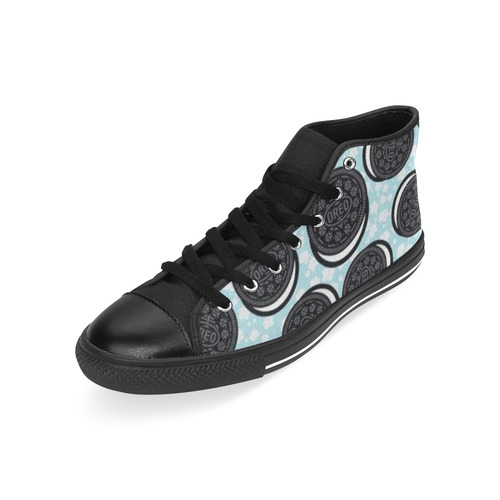 Oreo Print High Top Canvas Shoes for Kid (Model 017)