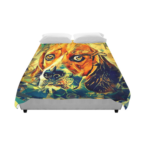 Beagle Popart Drops by Nico Bielow Duvet Cover 86"x70" ( All-over-print)