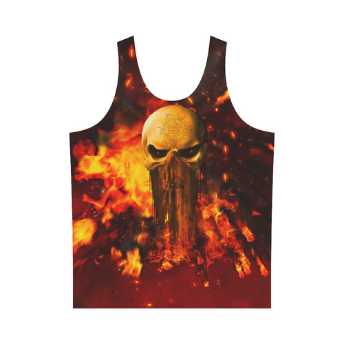 Amazing skull with fire All Over Print Tank Top for Men (Model T43)