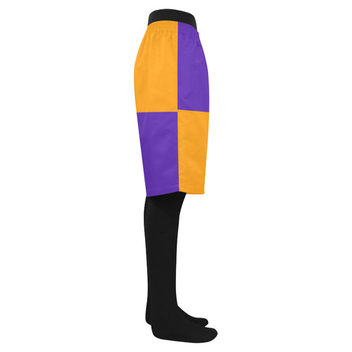Only Two Colors: Orange - Violet Lilac Men's Swim Trunk (Model L21)