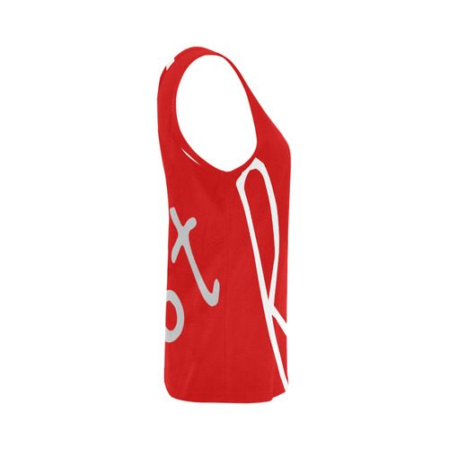 Red Hot All Over Print Tank Top for Women (Model T43)