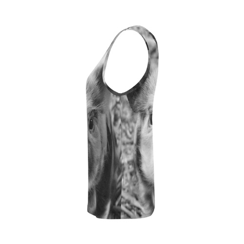 sweet piglet black white All Over Print Tank Top for Women (Model T43)