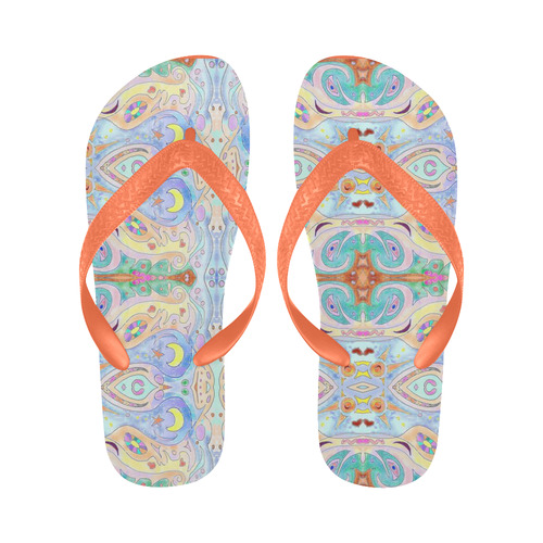 Seashore Drifter Art flip flops Flip Flops for Men/Women (Model 040)