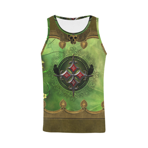 Wonderful gothic design with skull All Over Print Tank Top for Men (Model T43)