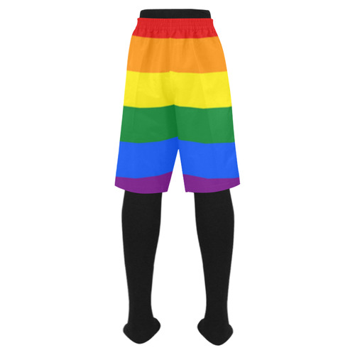 Gay Pride Rainbow Flag Stripes Men's Swim Trunk (Model L21)