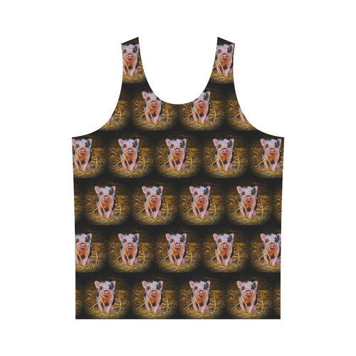 cute animal drops - piglet by JamColors All Over Print Tank Top for Men (Model T43)