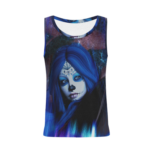 Sugar Skull Girl All Over Print Tank Top for Women (Model T43)