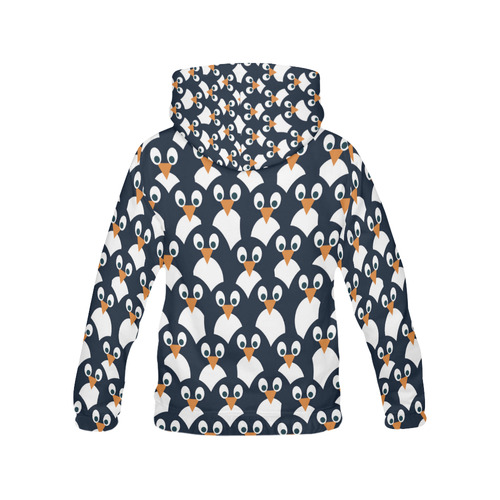 Penguin Pattern All Over Print Hoodie for Women (USA Size) (Model H13)