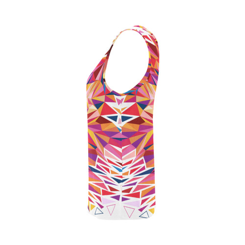 lion roaring polygon triangles All Over Print Tank Top for Women (Model T43)