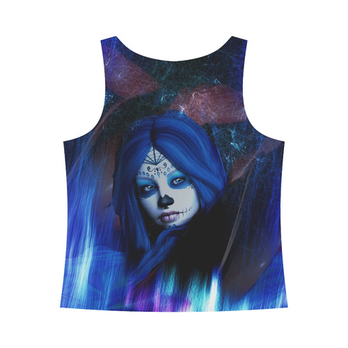 Sugar Skull Girl All Over Print Tank Top for Women (Model T43)