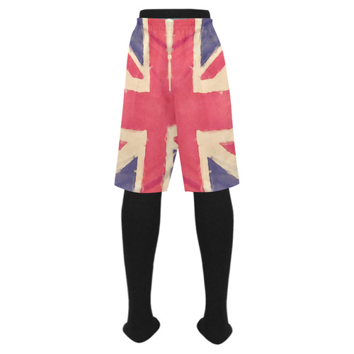 British UNION JACK flag grunge style Men's Swim Trunk (Model L21)