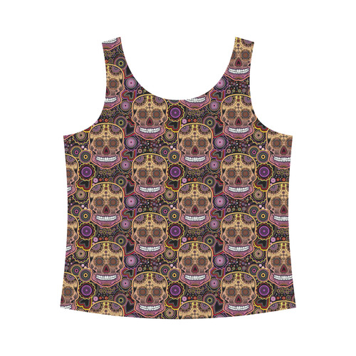 candy sugar skull All Over Print Tank Top for Women (Model T43)
