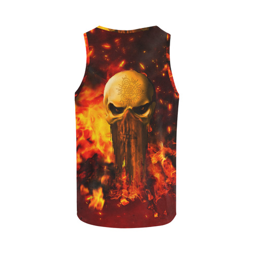 Amazing skull with fire All Over Print Tank Top for Men (Model T43)