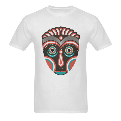 Lulua Ethnic Tribal Mask Sunny Men's T- shirt (Model T06)