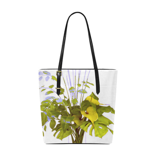 Tropical Floral Still Life Euramerican Tote Bag/Small (Model 1655)