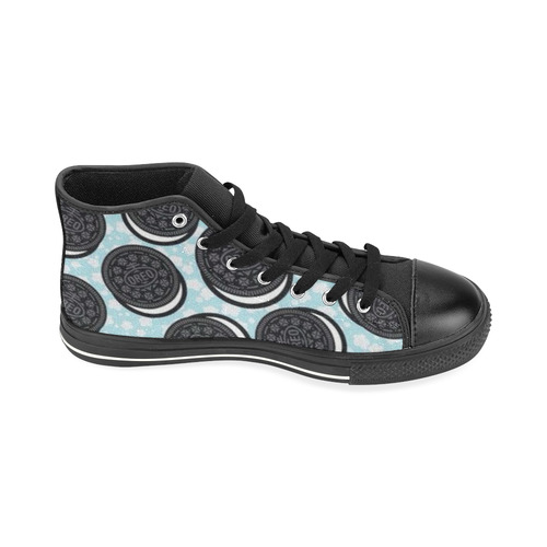 Oreo Print High Top Canvas Shoes for Kid (Model 017)