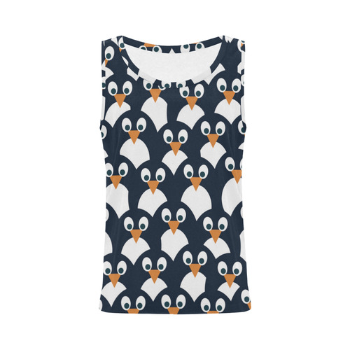 Penguin Pattern All Over Print Tank Top for Women (Model T43)