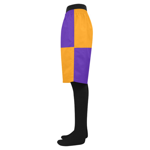 Only Two Colors: Orange - Violet Lilac Men's Swim Trunk (Model L21)