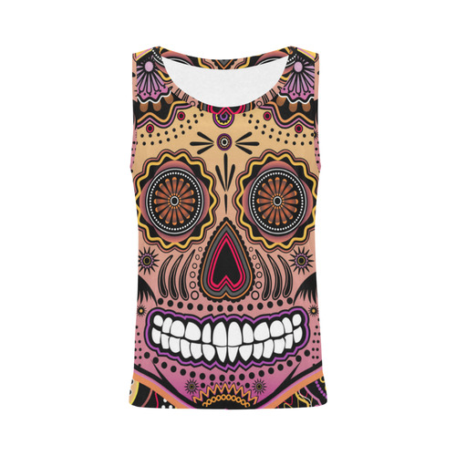 candy sugar skull All Over Print Tank Top for Women (Model T43)