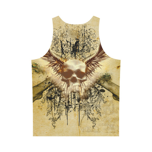 Amazing skull, wings and grunge All Over Print Tank Top for Men (Model T43)